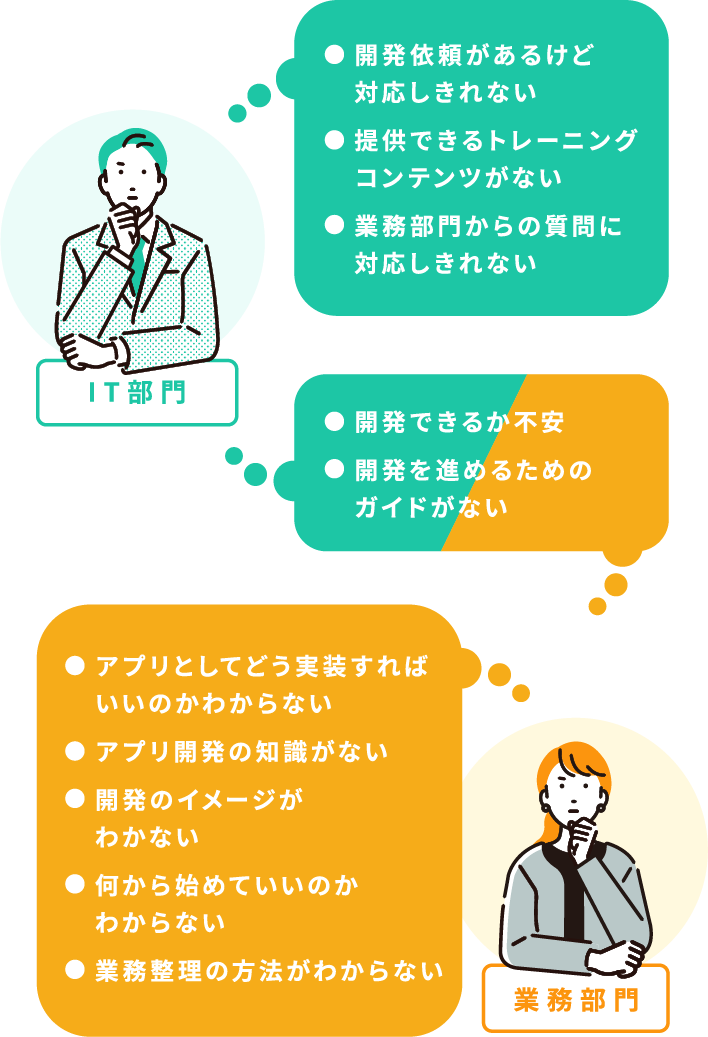 アプリ開発を経験した人によく聞く悩み事の例